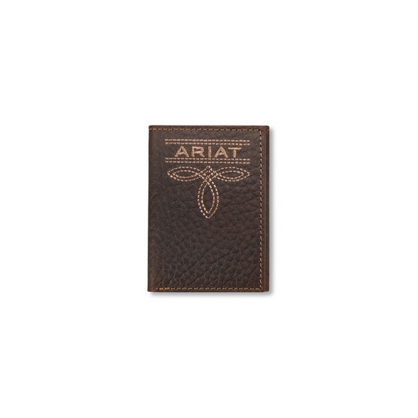 ARIAT TRIFOLD BUG STITCH BROWN A3563402