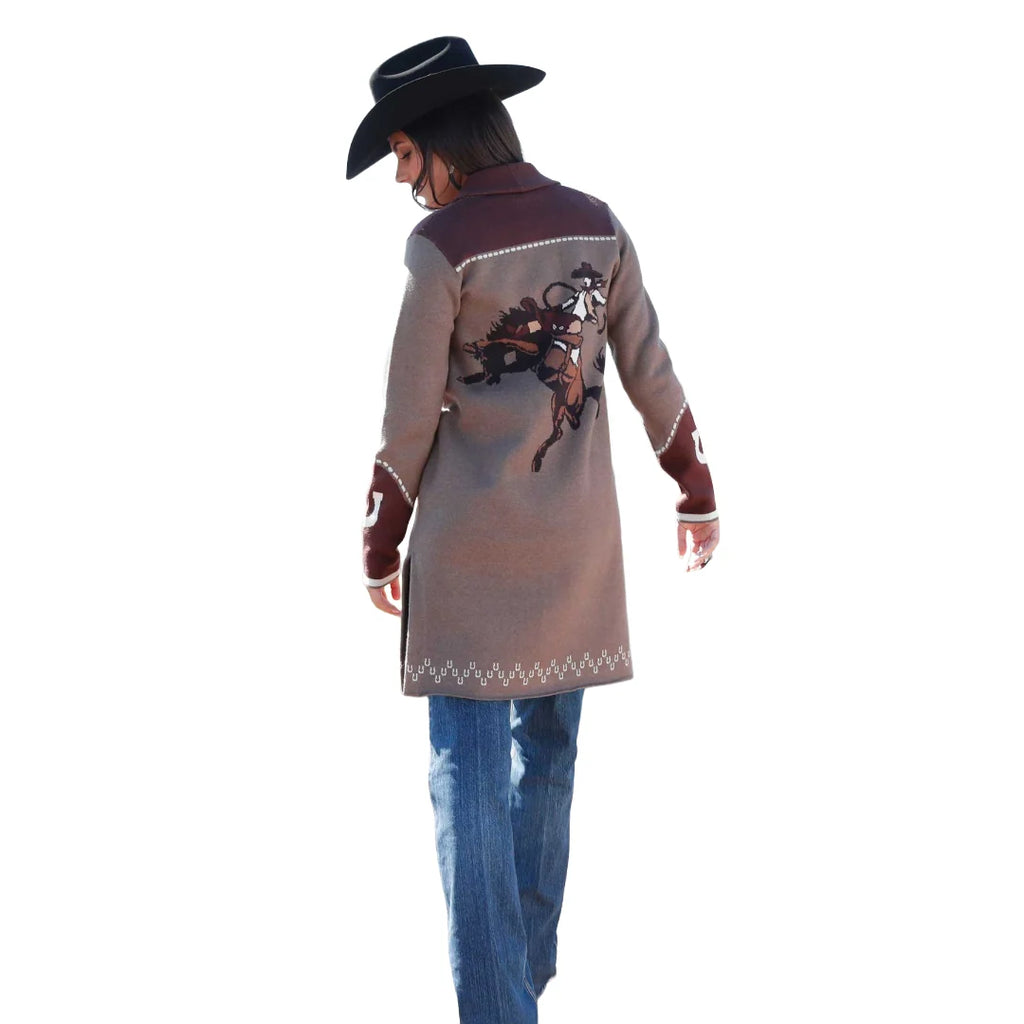 Cinch Ladies Grey Western Mid Length Duster CWK7518001