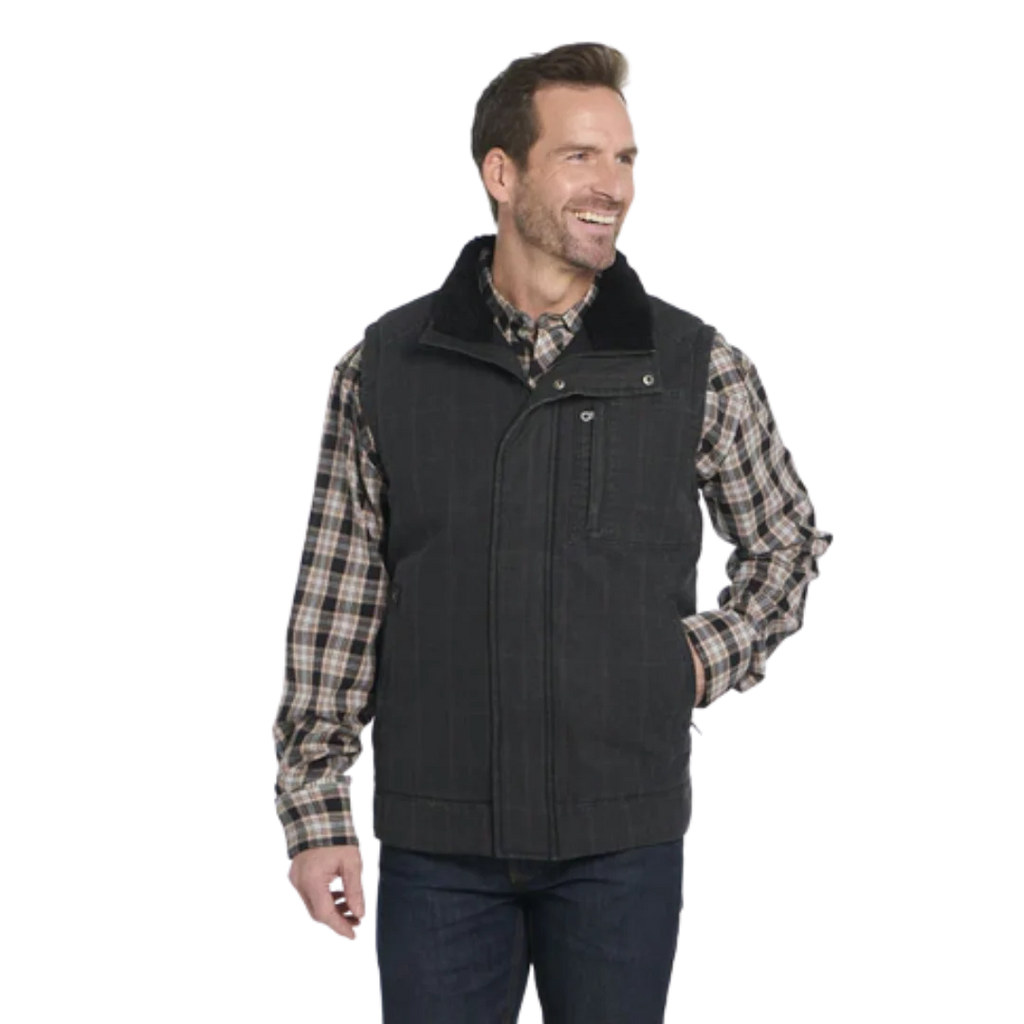 CRIPPLE CREEK MEN'S ENZYME COATED GALAXY BLACK VEST CW1654