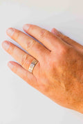 Kelly Herd Men's Engraved Western Wide Band Ring - Sterling Silver WB121