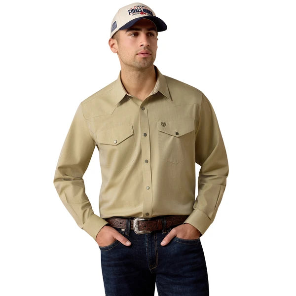 ARIAT WF PINPOINT OXFORD GRAPE LEAF - MENS SHIRT - 10080615