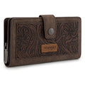 WG339-W080 Wrangler Western Floral Tooled RFID Wallet