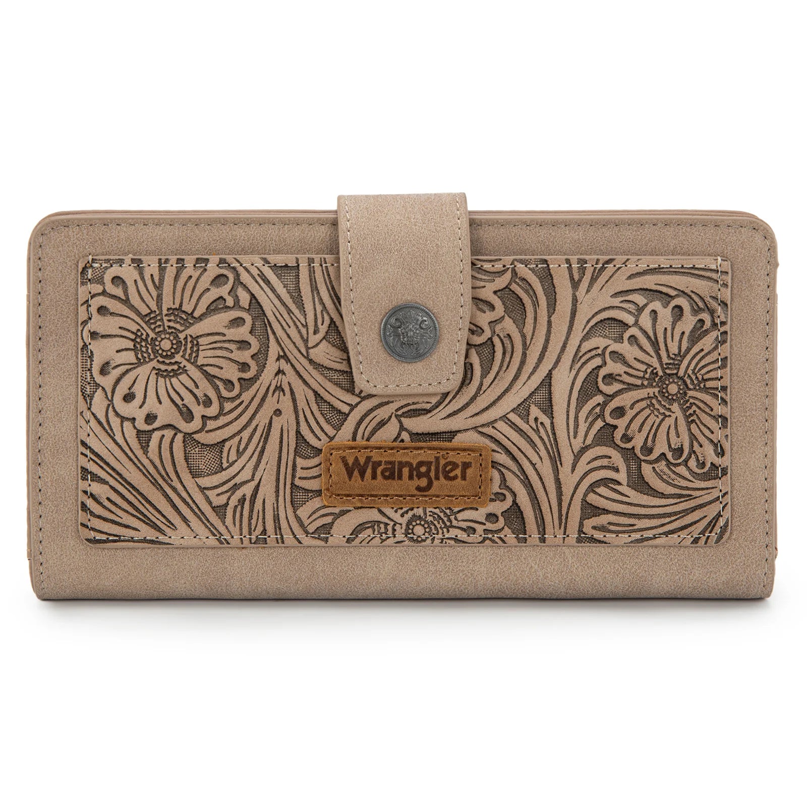 WG339-W080 Wrangler Western Floral Tooled RFID Wallet