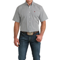 CINCH WHITE GEOMETRIC PRINT - MENS SHIRT - MTW1111502