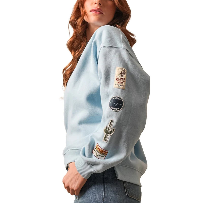 KIMES RANCH WOMEN'S SAGUARO PATCH CREW NECK