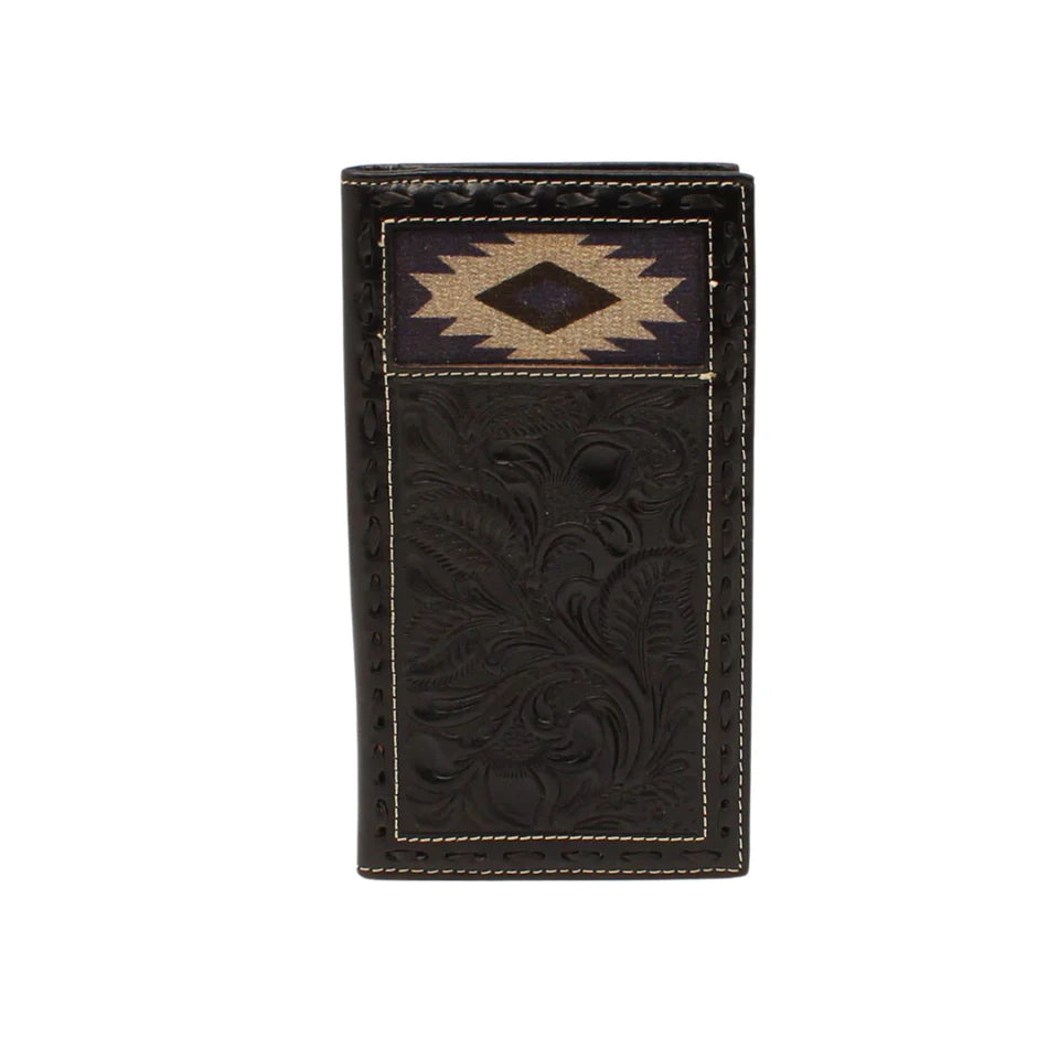NOCONA RODEO WALLET SOUTHWESTERN BUCK LACING BLACK N500041001