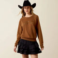 ARIAT 10080716 Women's Essential Crew Sweatshirt Dachshund