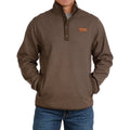 Cinch Men's Brown Herringbone Knit 1/2 Snap Pullover MWK1534011