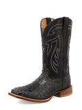 Twisted X MRSL045 Mens Ruff Stock Square Toe Ostrich Boot Black