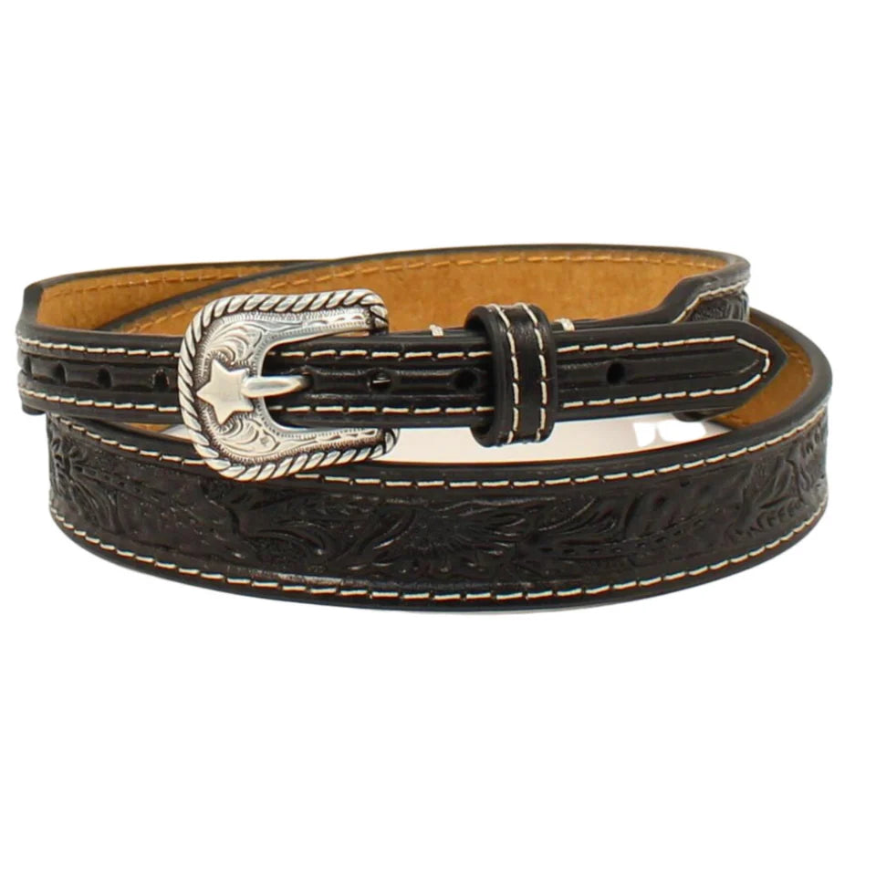 TWISTER HATBAND FLORAL TOOLED BLACK- 0275301