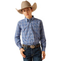 Ariat Boys Pro Series Pitt True Blue Classic Fit Long Sleeve Shirt 10047297
