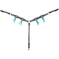 BC15019ATD 1.5-inch Scallop Breastcollar with Blood Knots and Antique Copper Dots