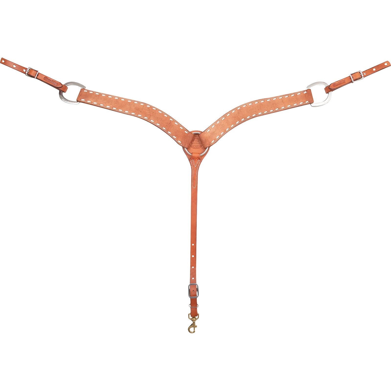 Breastcollar, 2-inch with Buckstitch Design BC200GCSTBS