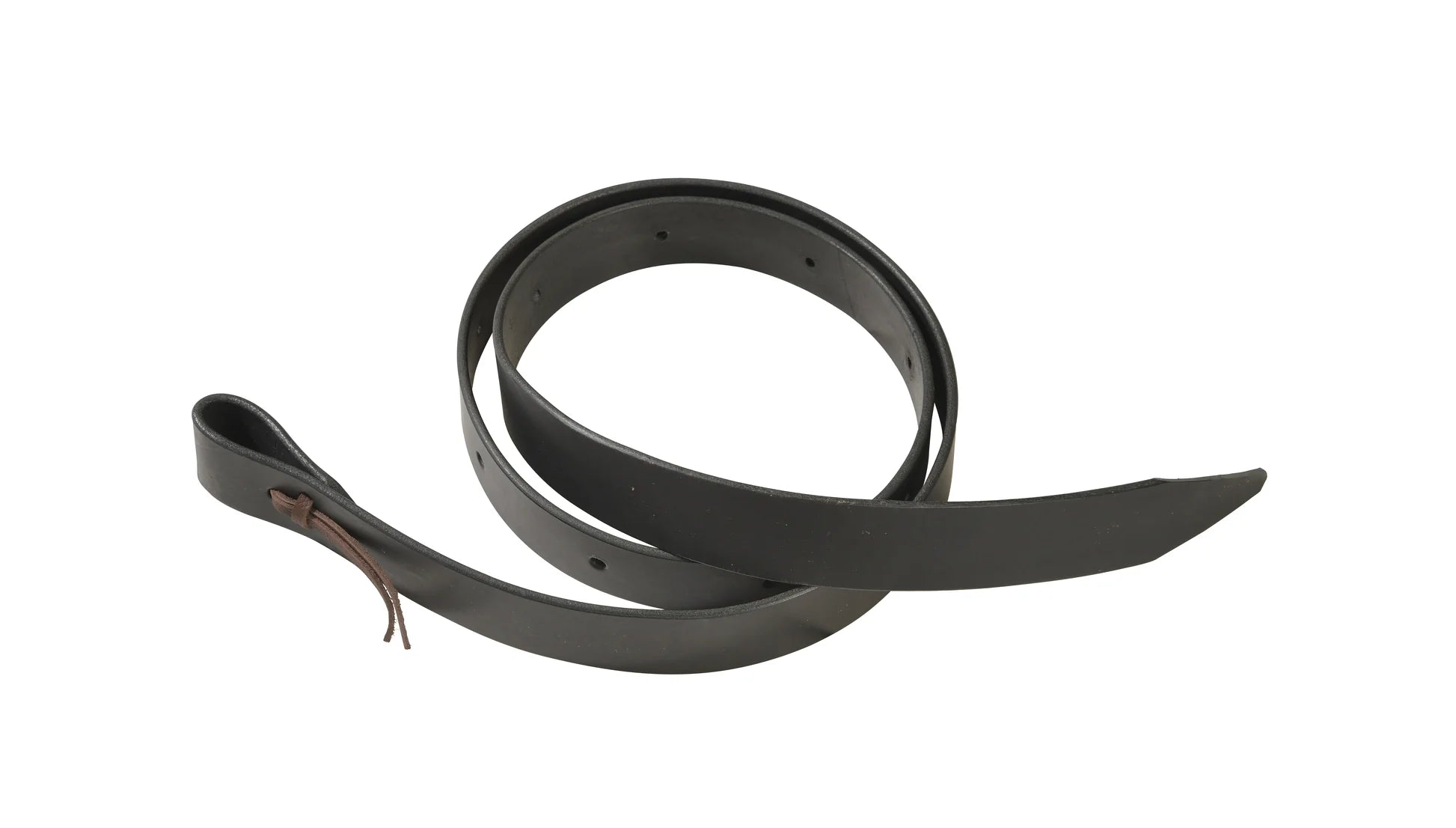 Berlin Custom Leather Black Saddle Tie BK905