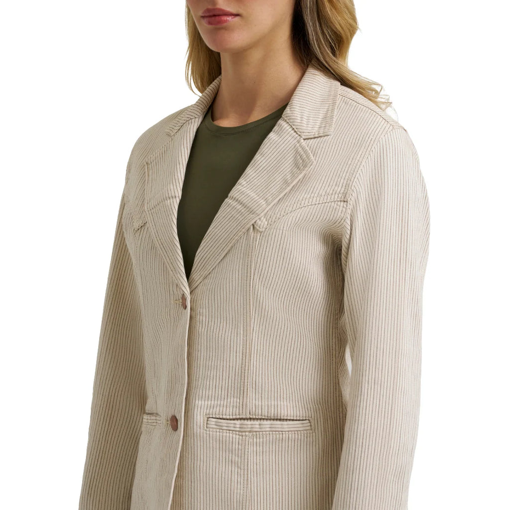Wrangler Ladies Cream Striped Blazer 2385852