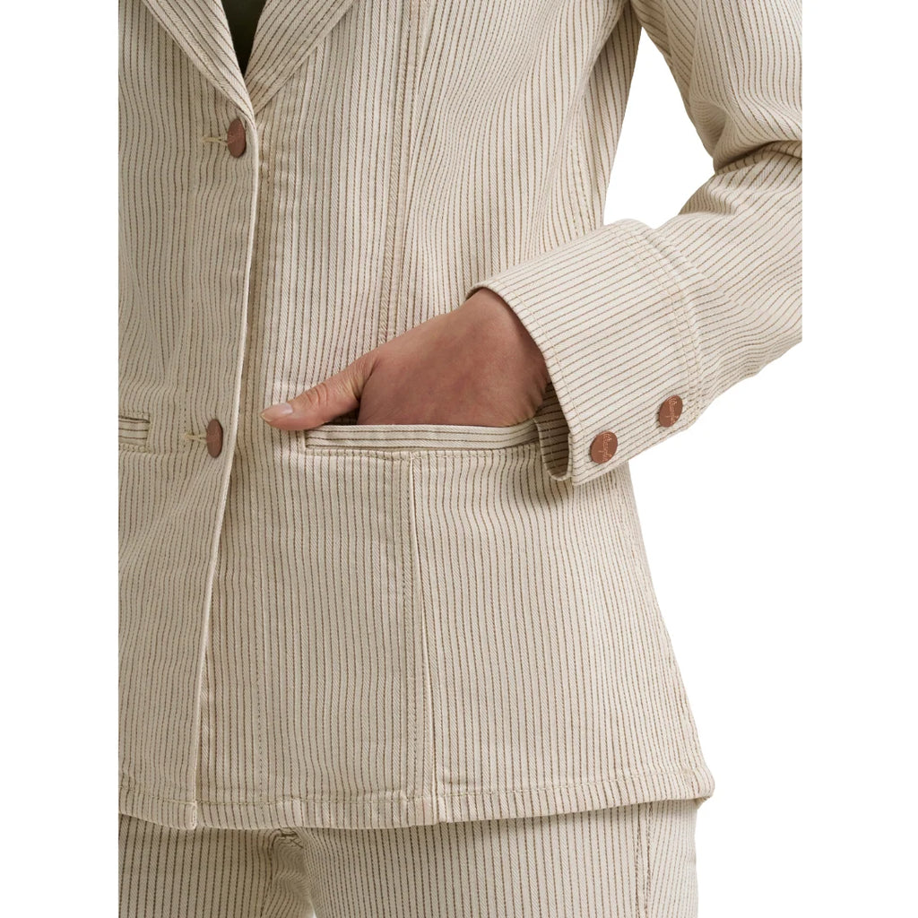 Wrangler Ladies Cream Striped Blazer 2385852