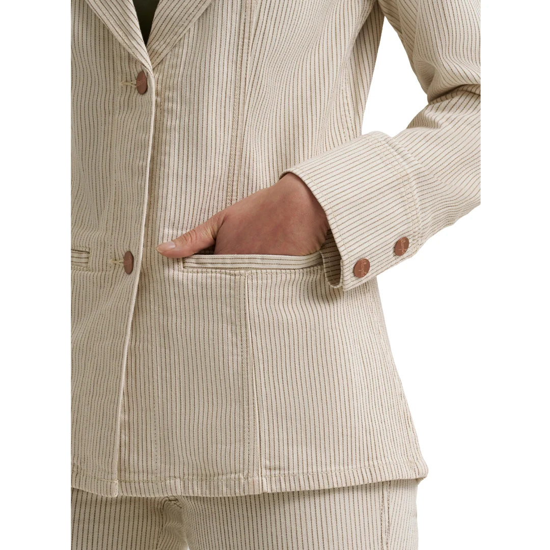 Wrangler Ladies Cream Striped Blazer 2385852