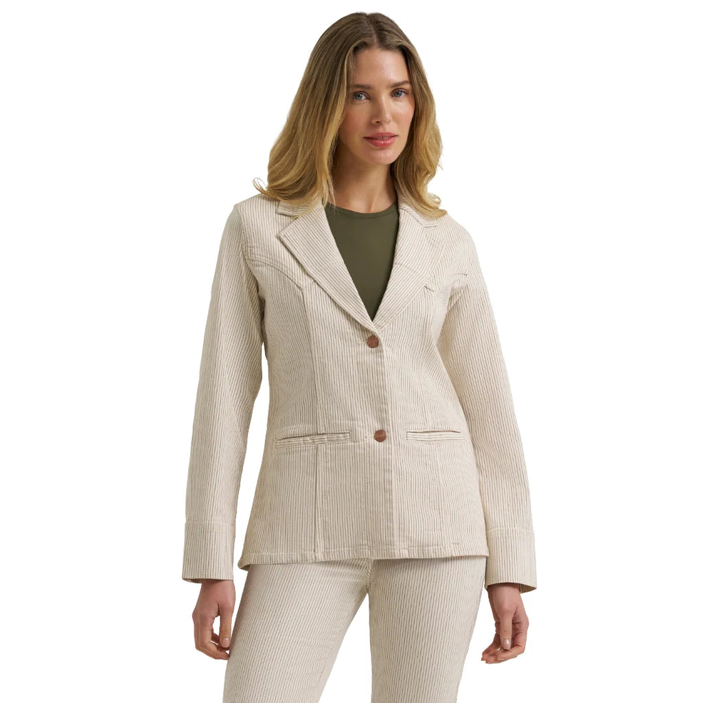 Wrangler Ladies Cream Striped Blazer 2385852