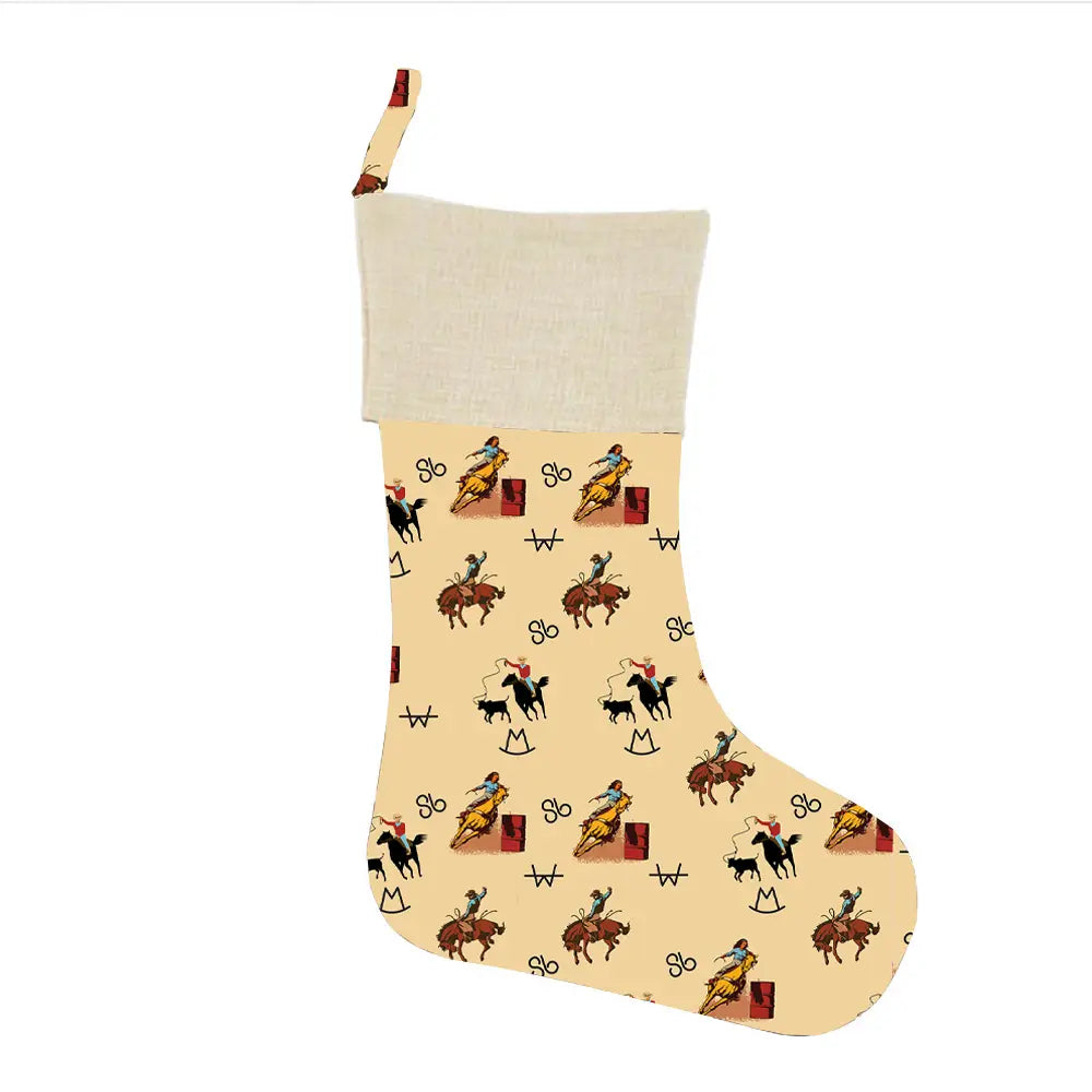 Vintage Cowboy Christmas Stocking STKG008