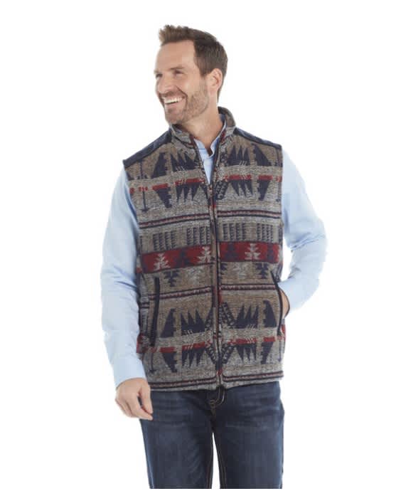 CRIPPLE CREEK® MENS VEST WITH WOOL TRIM CR40649-101