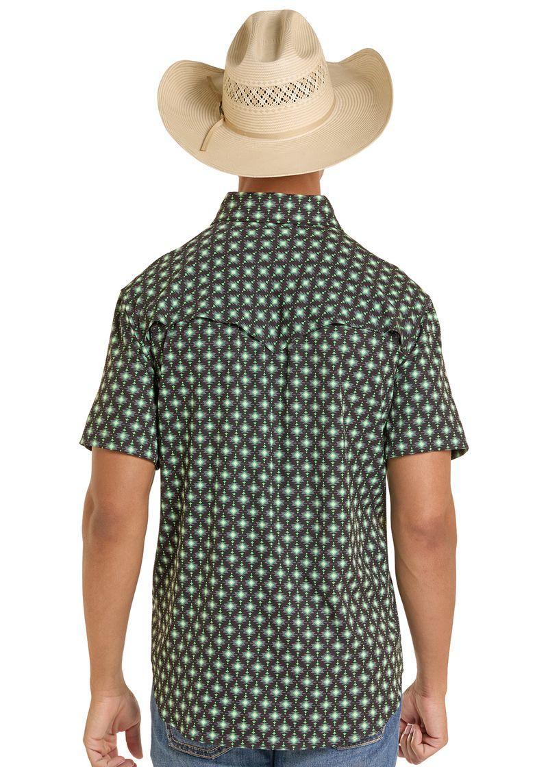 Rock & Roll TEK CORE GEO PRINT SS BLACK & GREEN BMN3S08699