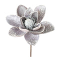 Glittered Silver Magnolia Artificial Christmas Stems 28" 87531