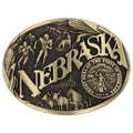 60811NEC Nebraska State Heritage Attitude Buckle