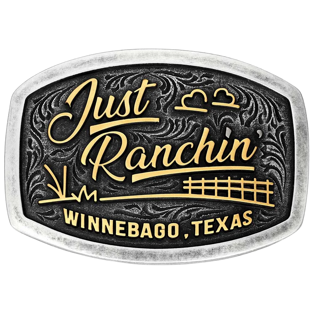 Montana Silversmiths Dale Brisby Texas Homestead Belt Buckle A1043DB