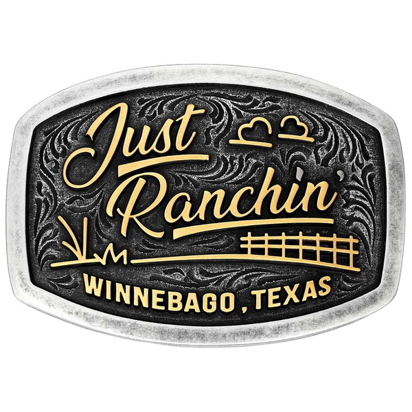 Montana Silversmiths Dale Brisby Texas Homestead Belt Buckle A1043DB