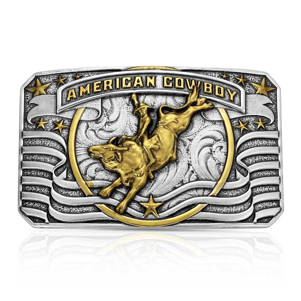 A1075P American Cowboy Bull Rider Buckle