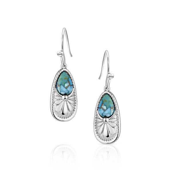 ER6400 Pointed Path Turquoise Earrings