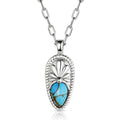 NC6400 Pointed Path Turquoise Necklace