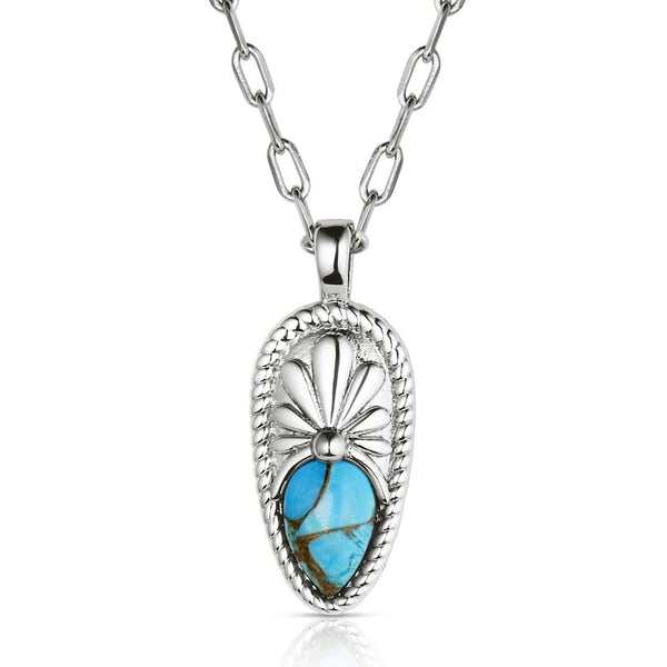 NC6400 Pointed Path Turquoise Necklace