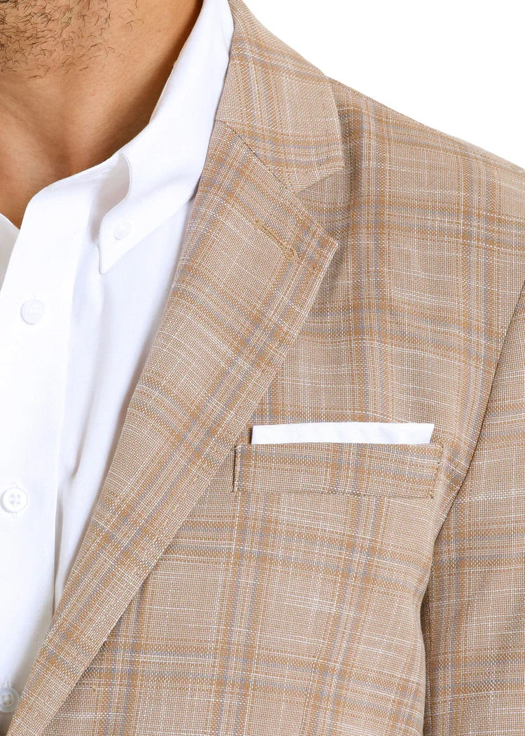ROCK & ROLL DENIM MEN'S PLAID SPORT COAT BM96C08565