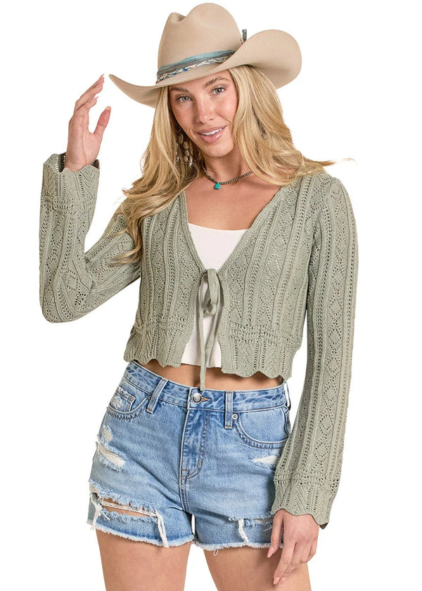 TIE KNIT CARDIGAN SWEATER BW95T08089