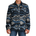 Cinch Men's Navy Aztec Sweater Knit Shirt Jacket MWJ1969001
