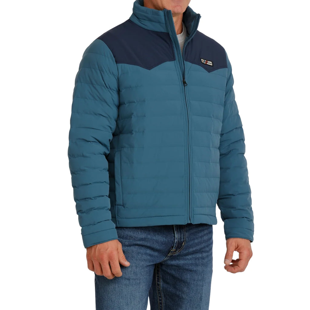 Cinch Men's Blue Quilted Puffer Zip Jacket MWJ1954002
