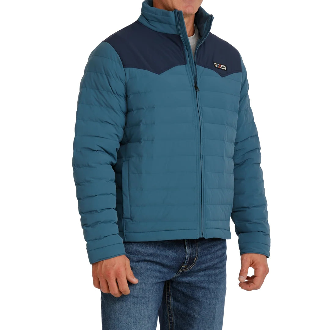 Cinch Men's Blue Quilted Puffer Zip Jacket MWJ1954002
