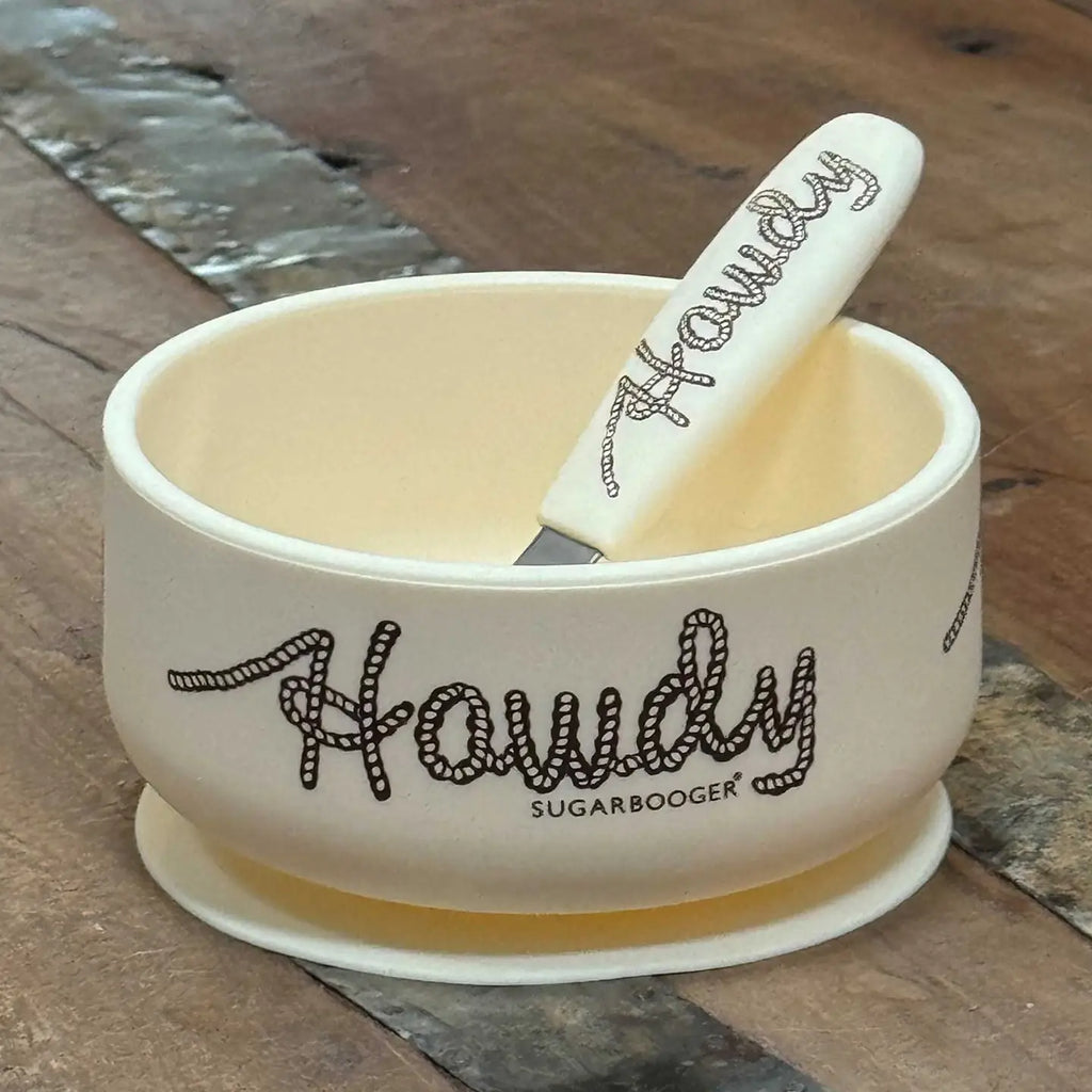 A1574 Fresh & Messy Silicone Suction Bowl & Spoon Set | Howdy