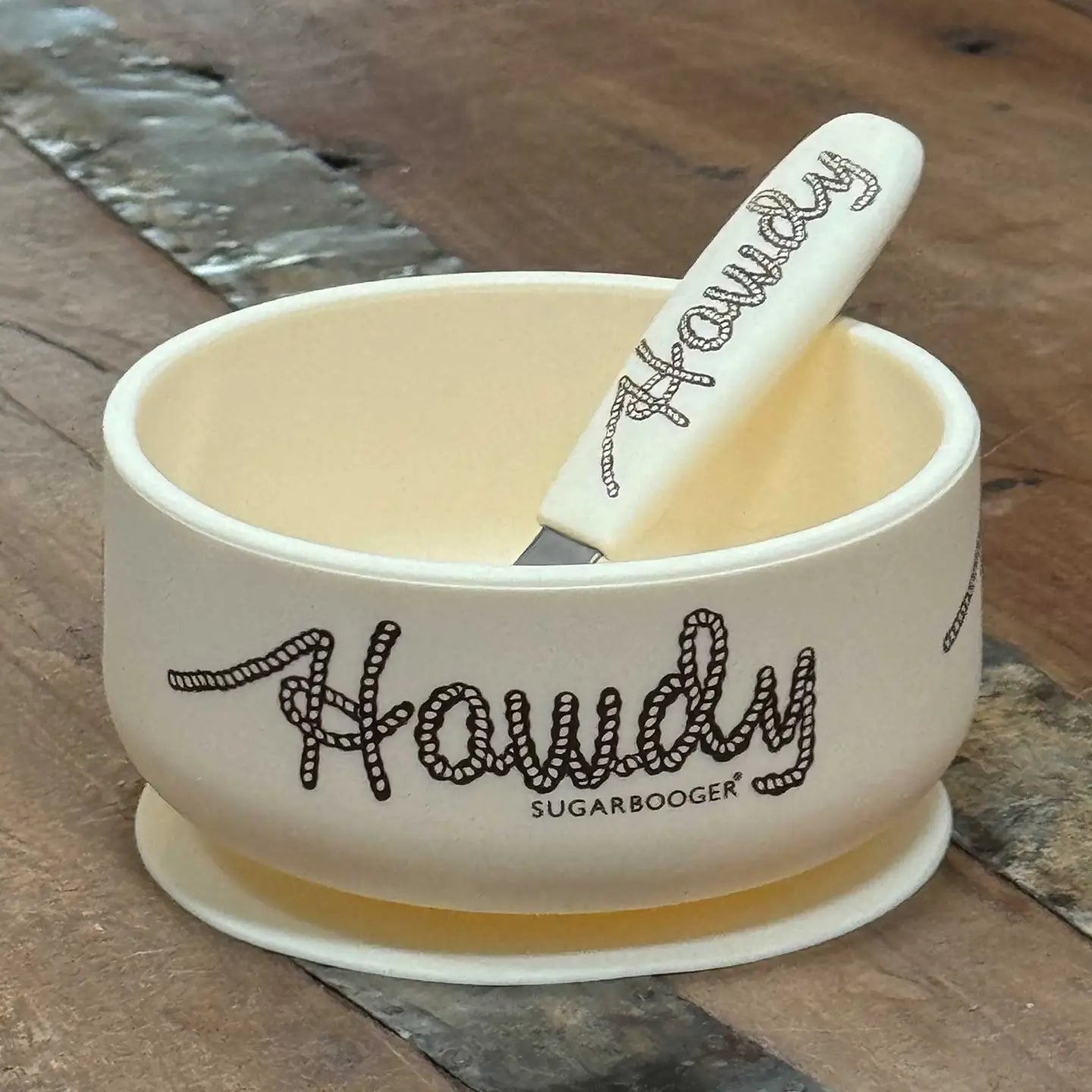 A1574 Fresh & Messy Silicone Suction Bowl & Spoon Set | Howdy
