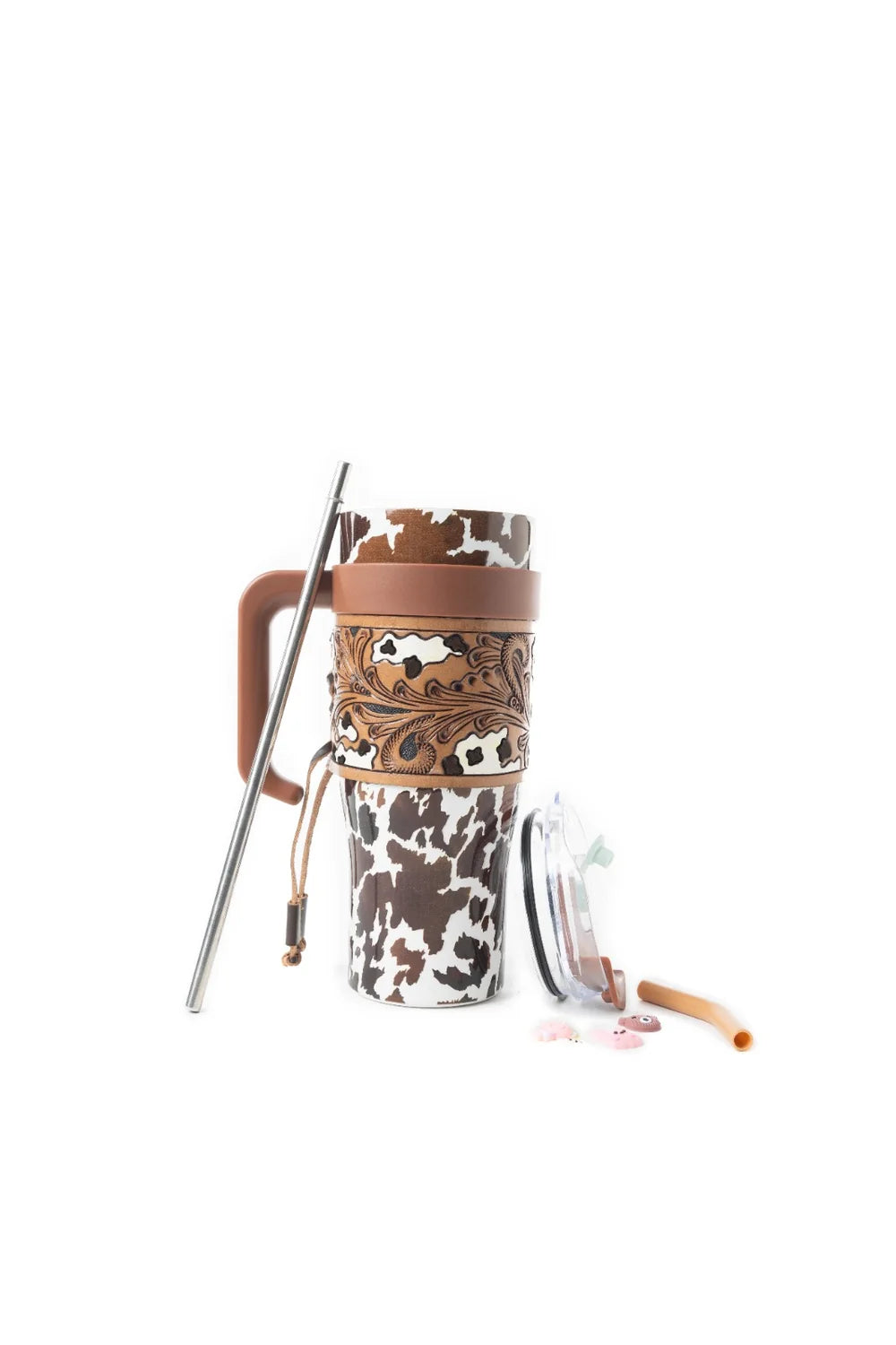 Wide Wyoming Tumbler In Brown And White S-12053