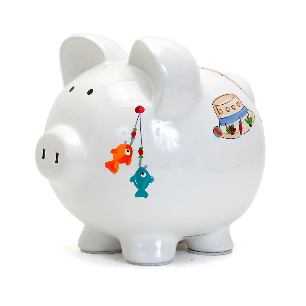 Gone Fishing Large Piggy Bank 36870