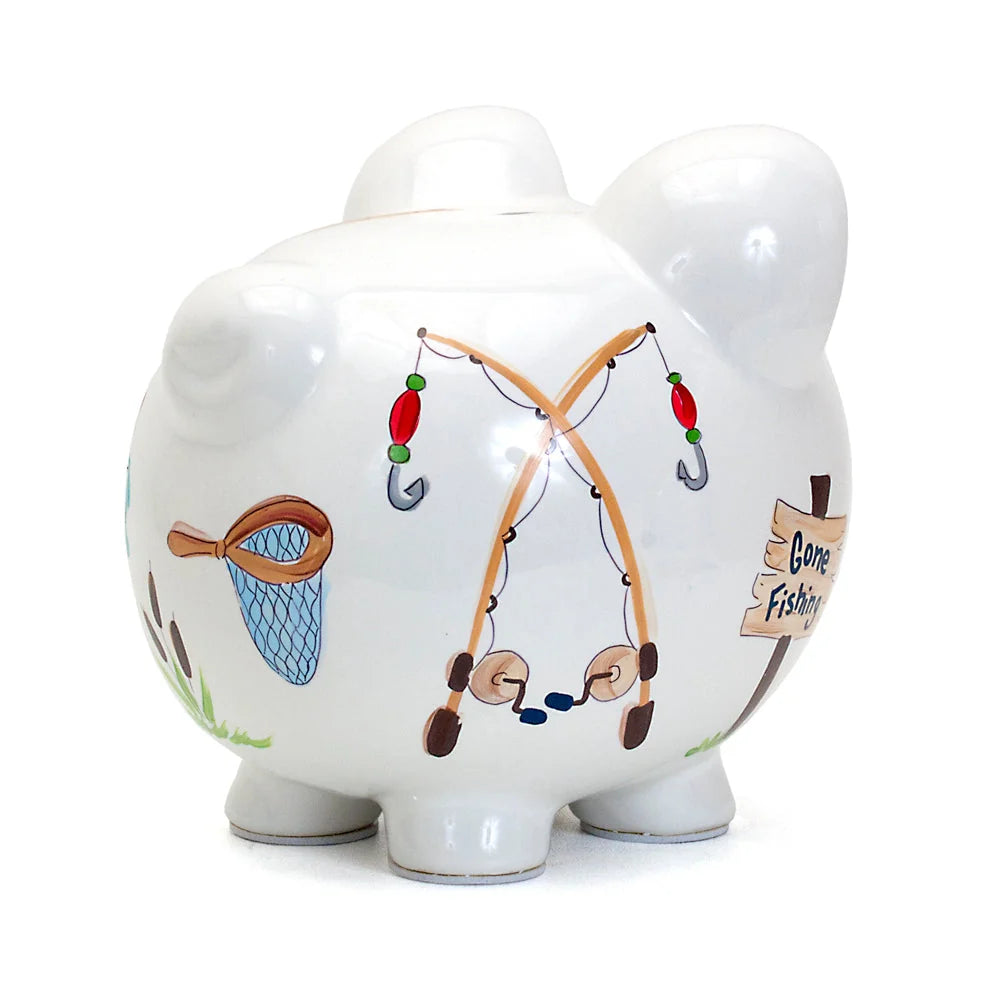 Gone Fishing Large Piggy Bank 36870