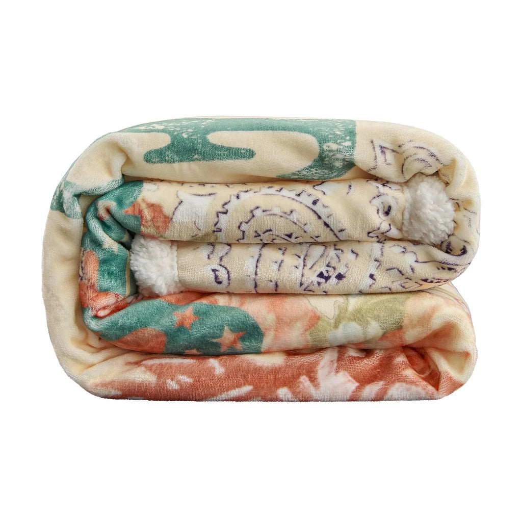 Long Live Cowgirls Campfire Sherpa Throw CF2469TH-OS-D1