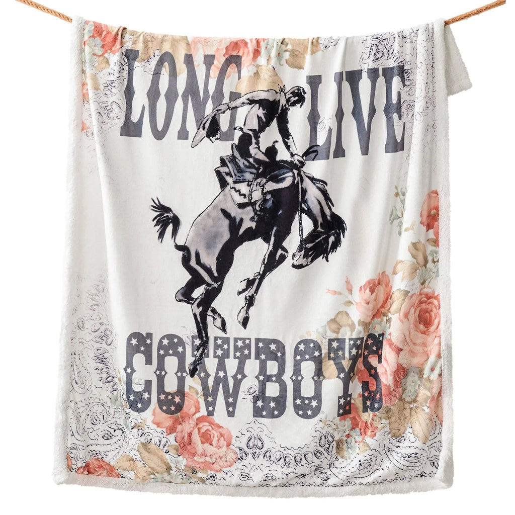 Long Live Cowboys Campfire Sherpa ThrowCF2469TH-OS-D3