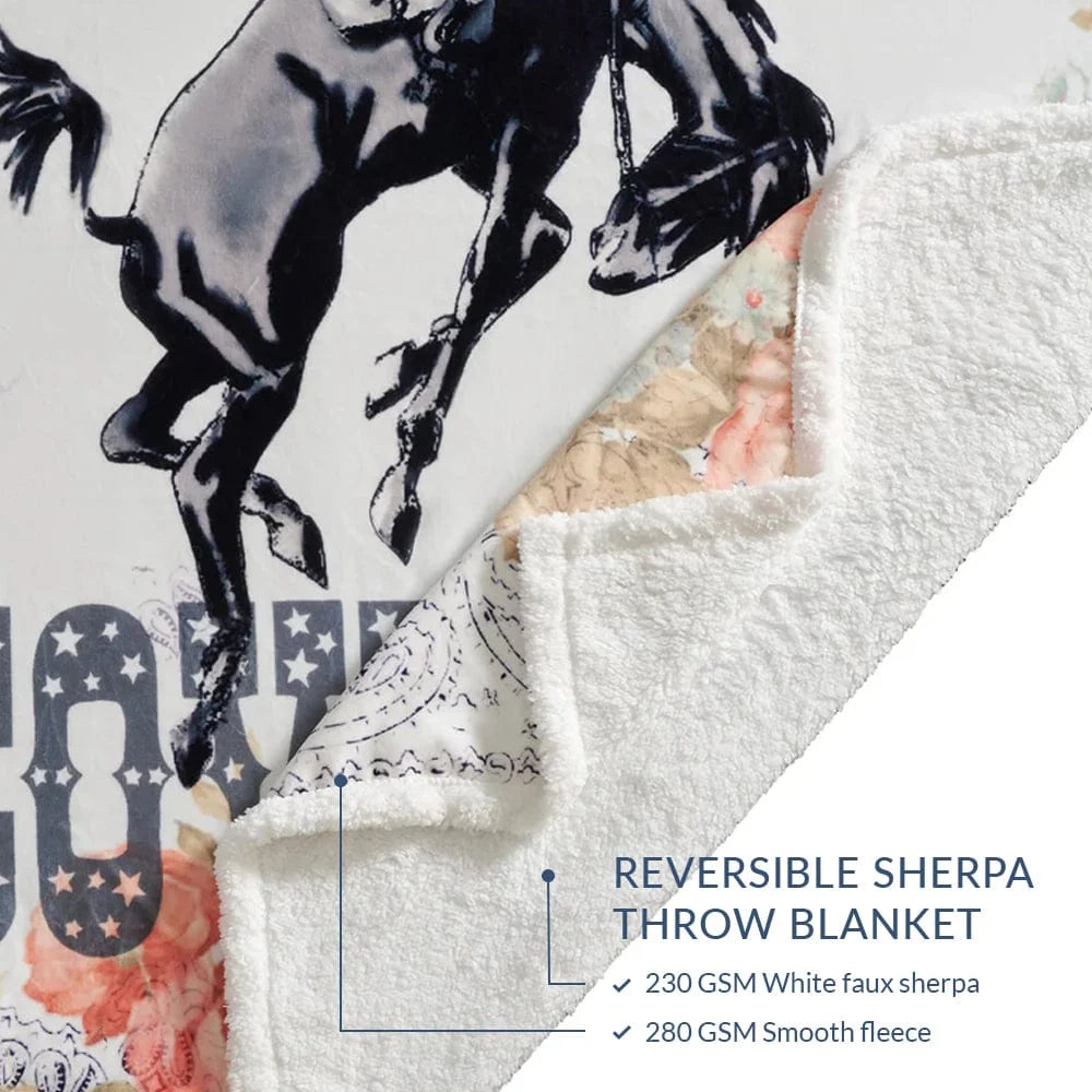 Long Live Cowboys Campfire Sherpa ThrowCF2469TH-OS-D3