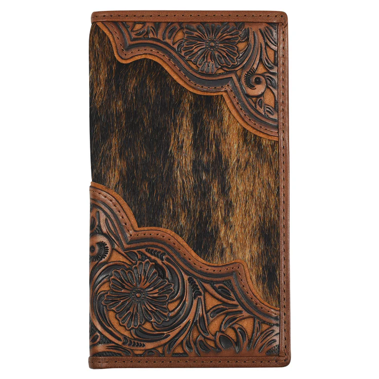 Justin Brown Hairon Men's Tooled Rodeo Wallet 2512395663