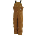 Carhartt Duck Zip-to-Waist Bib Overall  Quilt Lined R38BRN