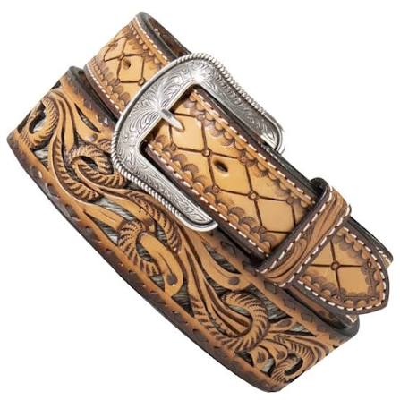 3D BELT CO MEN'S CALF HAIR INLAY BELT D100016302
