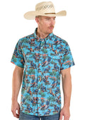 Men's Rock & Roll Denim Tek Western Snap Front Shirt #BMN3S08398